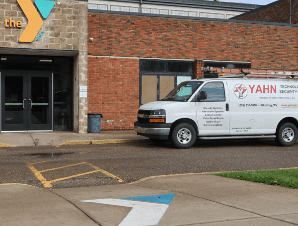 YMCA with Yahn van parked outside